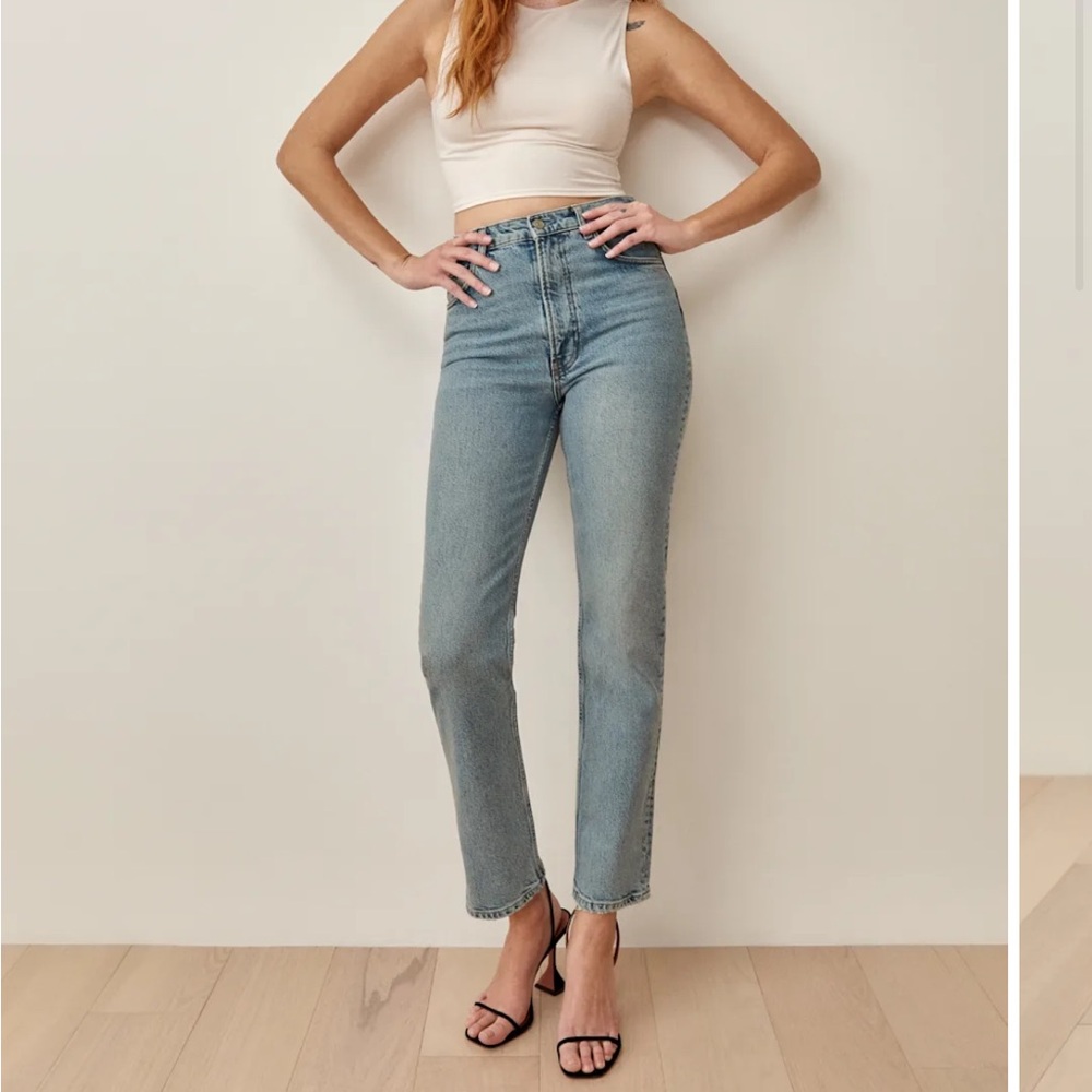 Reformation Liza Ultra High Rise Montego Wash